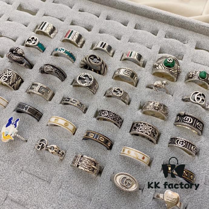 Gucci 925 Sterling Silver Ring Collection