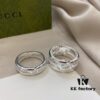 Gucci 925 Sterling Silver Double G Interlocking Ring