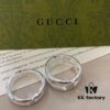 Gucci 925 Sterling Silver Double G Interlocking Ring