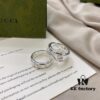 Gucci 925 Sterling Silver Double G Interlocking Ring