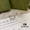 Gucci 925 Sterling Silver Double G Interlocking Ring