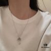 Winter Essential — Gucci Key Necklace, Silver Pendant for Sweaters