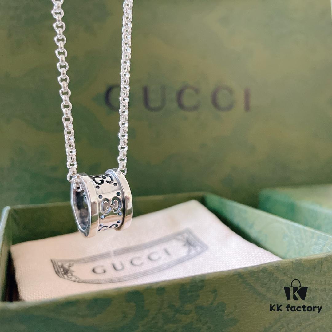 Essential Winter Accessory – Gucci-style Necklace, Silver Pendant Chain