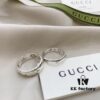 Gucci Gucci 925 Sterling Silver Fearless Love Double G Floral and Bird Couple Ring