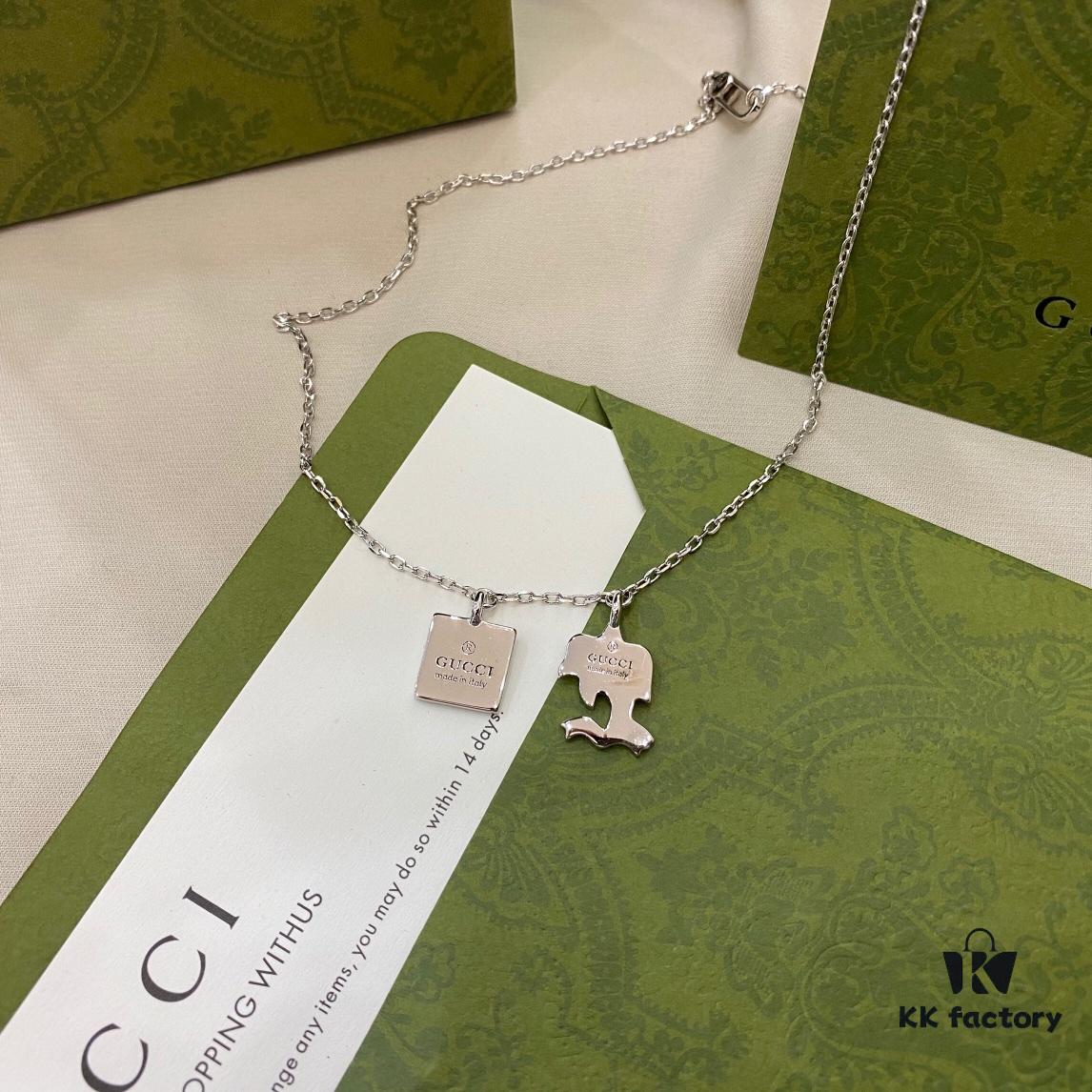 Gucci Dolphin Pendant Necklace in 925 Sterling Silver