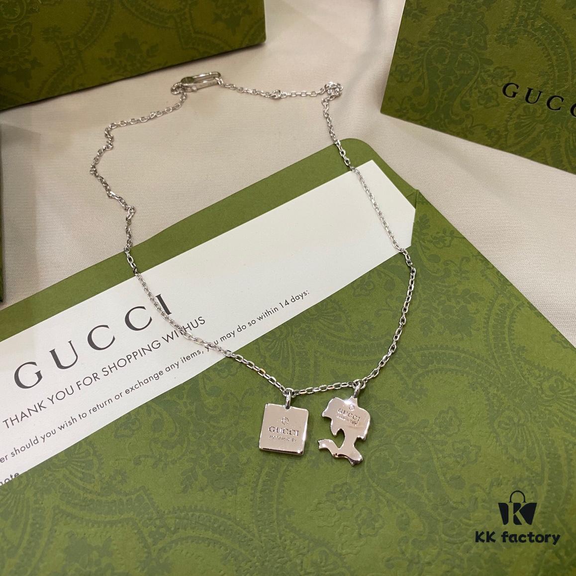 Gucci Dolphin Pendant Necklace in 925 Sterling Silver