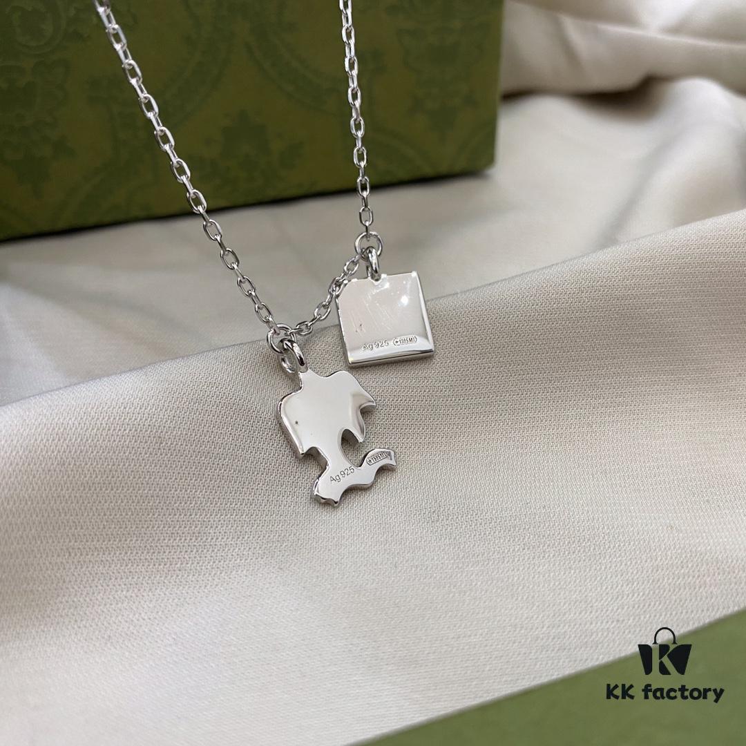 Gucci Dolphin Pendant Necklace in 925 Sterling Silver