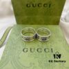 Gucci 925 Sterling Silver Double G Twisted Retro Couple Ring