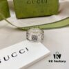 Gucci 925 Sterling Silver Double G Twisted Retro Couple Ring