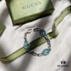 Gucci Gucci 925 Sterling Silver Double G Enamel Interlocking Bracelet