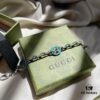 Gucci Gucci 925 Sterling Silver Double G Enamel Interlocking Bracelet