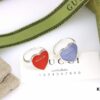 Gucci Enamel Letter Heart Fashion Ring