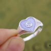 Gucci Interlocking Double G Enamel Heart Fashion Ring