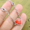 New Arrival💗 Gucci Interlocking Double G Red Enamel Heart Bracelet