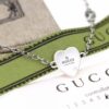 New Arrival💗 Gucci Interlocking Double G Red Enamel Heart Bracelet