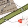 New Arrival💗 Gucci Interlocking Double G Red Enamel Heart Bracelet