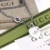 New Arrival💗 Gucci Interlocking Double G Blue Enamel Heart Necklace