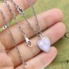 New Arrival💗 Gucci Interlocking Double G Blue Enamel Heart Necklace