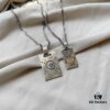Gucci 925 Sterling Silver Skull Pendant Couple Vintage Necklace