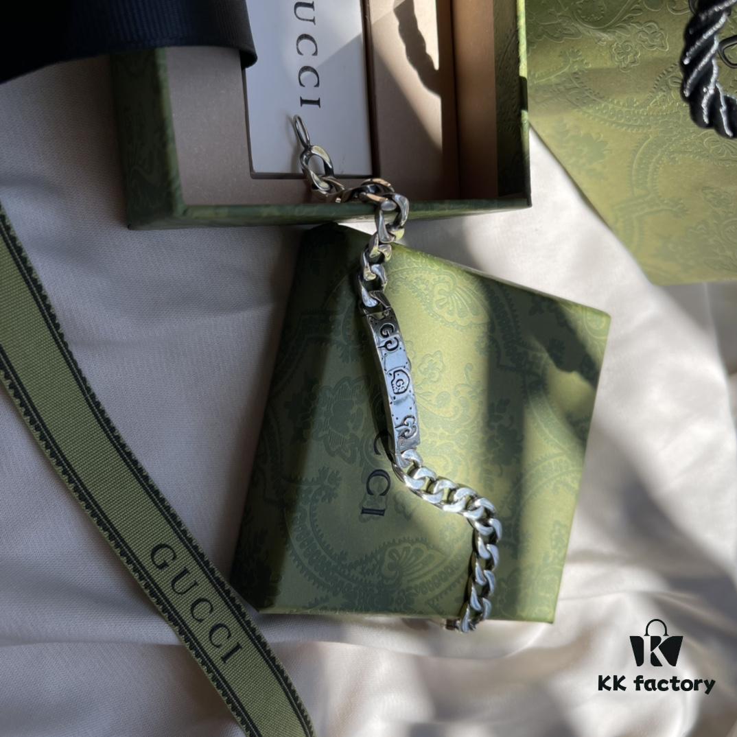 Gucci 925 Sterling Silver Skull Vintage Couple Bracelet