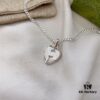 Gucci Gucci 925 Pure Silver Heart Pendant Necklace