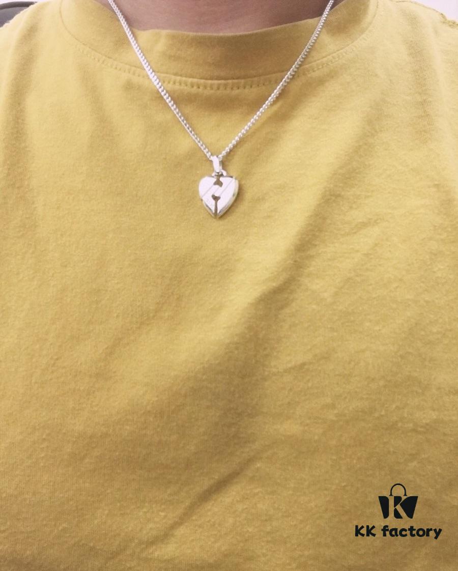 Gucci Gucci 925 Pure Silver Heart Pendant Necklace