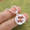 Gucci Double G Beaded Necklace Unisex Couple's Style