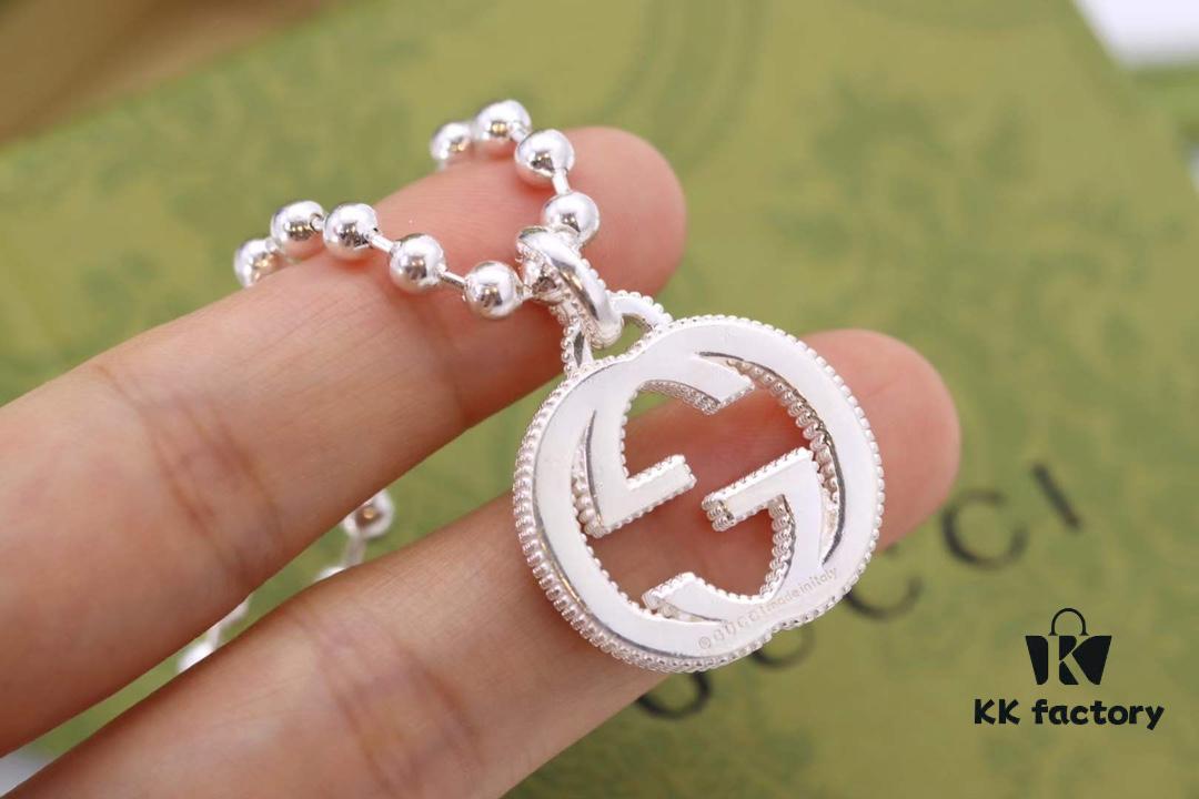 Gucci Double G Beaded Necklace Unisex Couple's Style