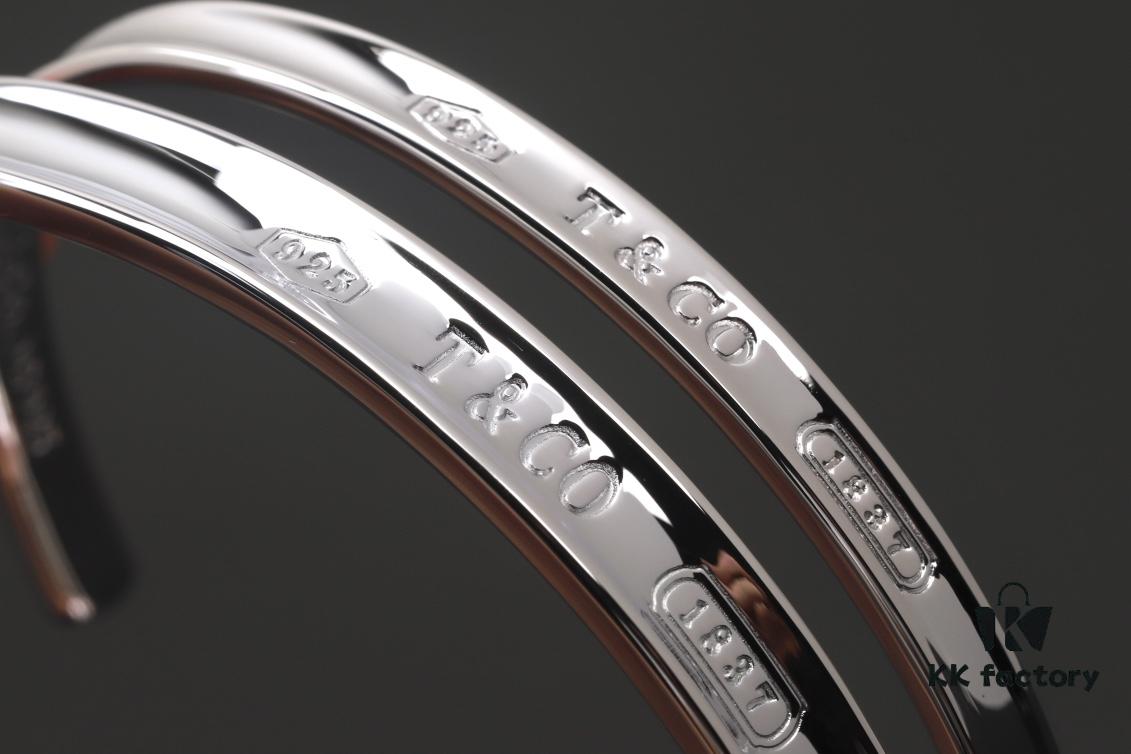 Valentine's Gift ❤️ Recommended Tiffany 1837 Series Letter Open Cuff Bracelet