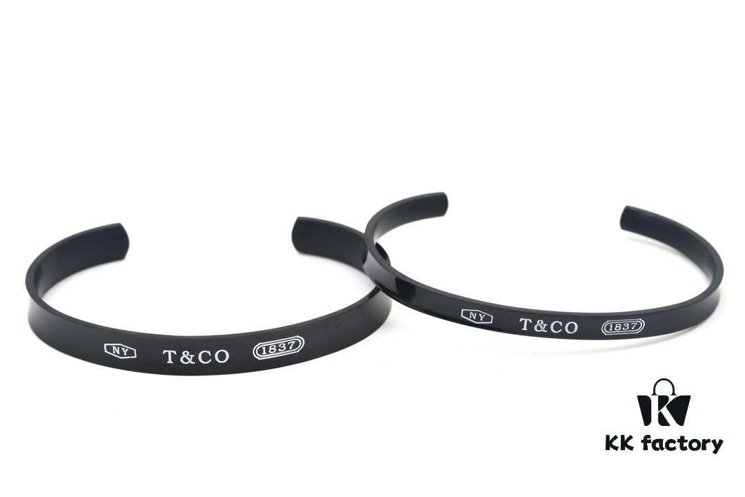 Valentine's Gift ❤️ Recommended Tiffany 1:1 Replica Titanium 1837 Bangle Bracelet