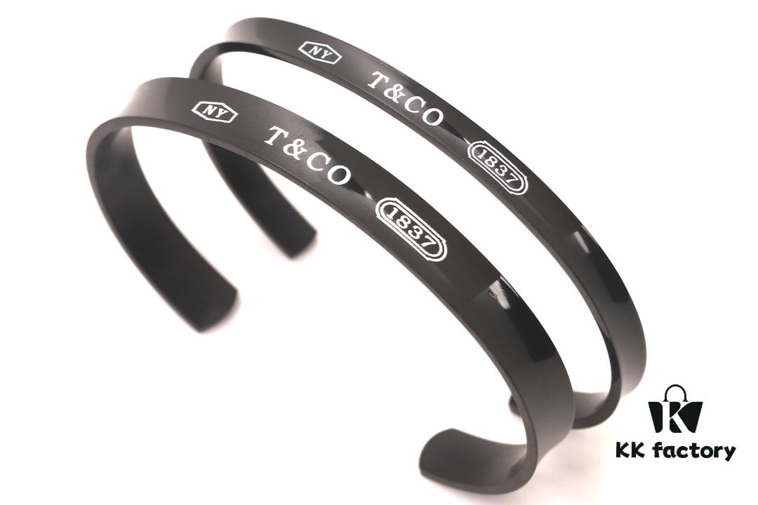 Valentine's Gift ❤️ Recommended Tiffany 1:1 Replica Titanium 1837 Bangle Bracelet