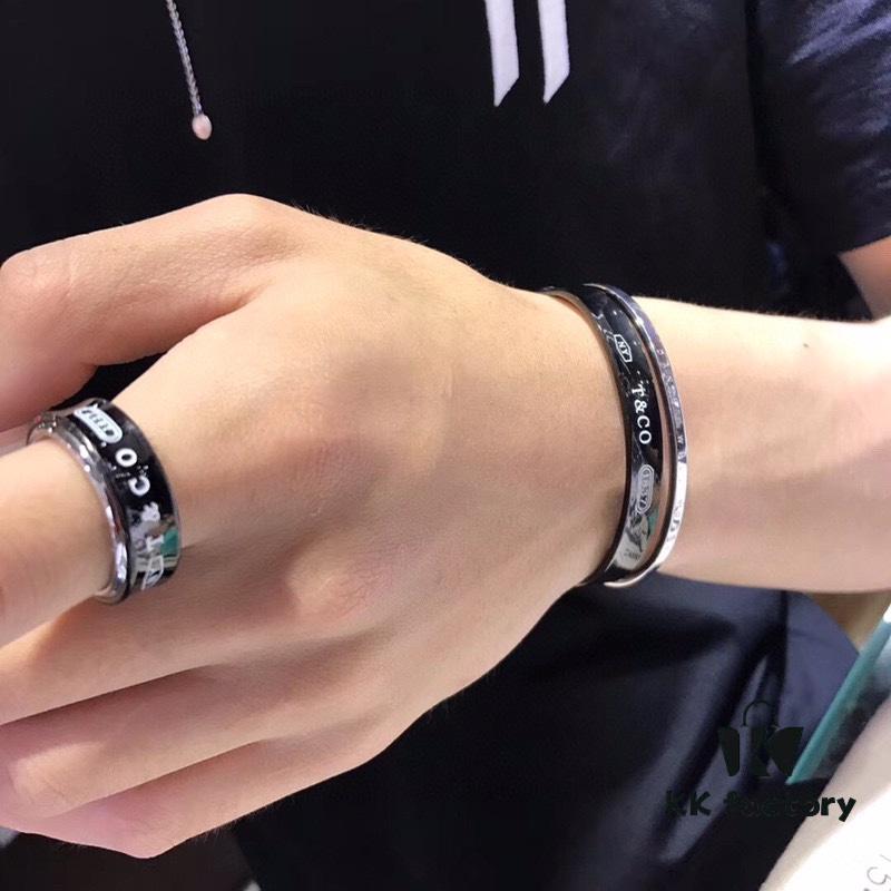 Valentine's Gift ❤️ Recommended Tiffany 1:1 Replica Titanium 1837 Bangle Bracelet