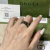 GUCCI Overseas Member Gift - Gucci Gem Ceramic Ring, Sizes 5-11 US, Featuring Classic Double G and Bee Comet Logo in Gold, Exquisitely Crafted, Smooth and Comfortable to Wear, Unisex Design Ideal for Couples