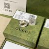 GUCCI Overseas Member Gift - Gucci Gold-Trimmed Double G Ceramic Ring