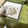 GUCCI Overseas Member Gift - Gucci Gold-Trimmed Double G Ceramic Ring