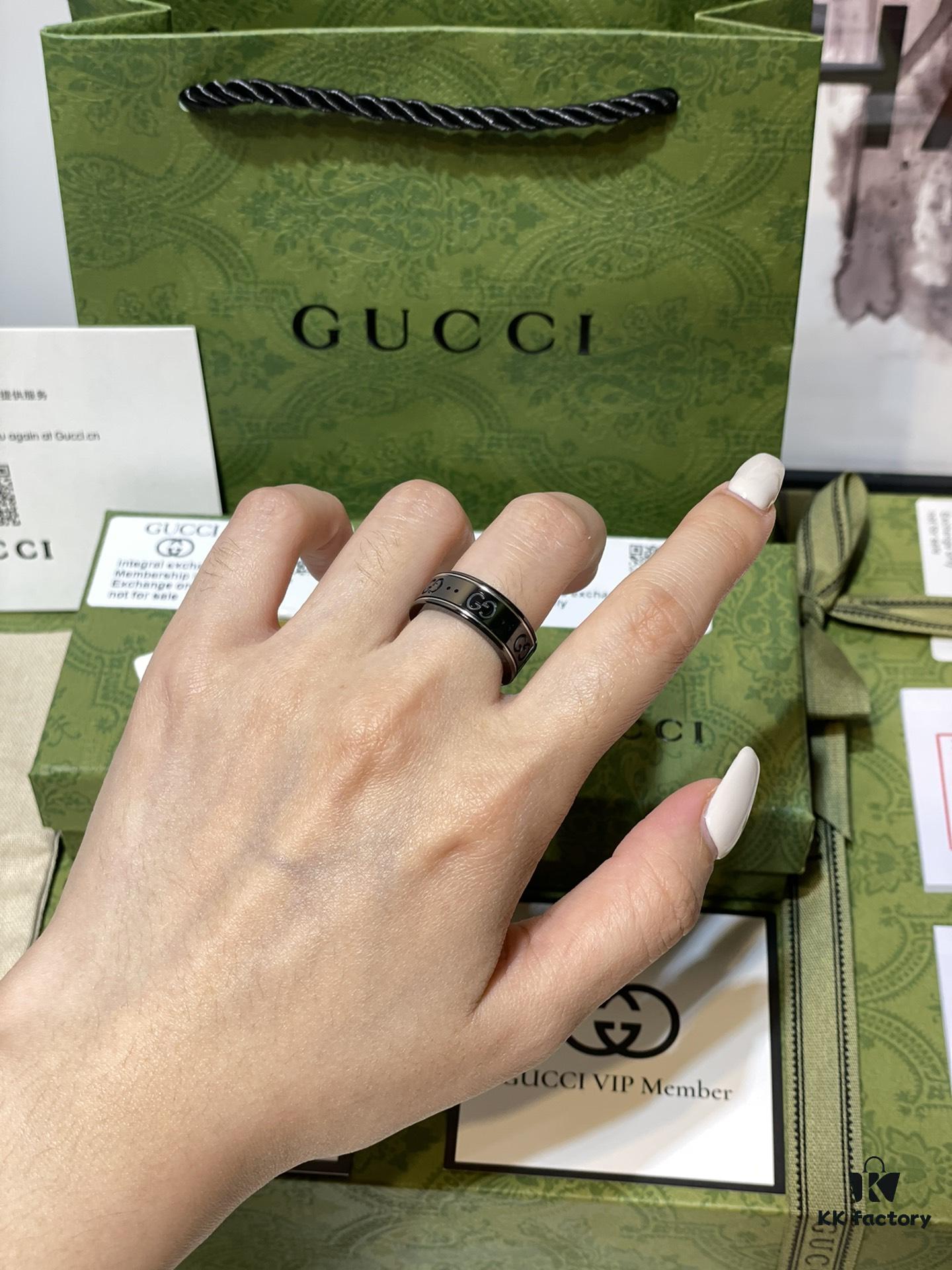 GUCCI Overseas Member Gift - Gucci Double G Ceramic Ring