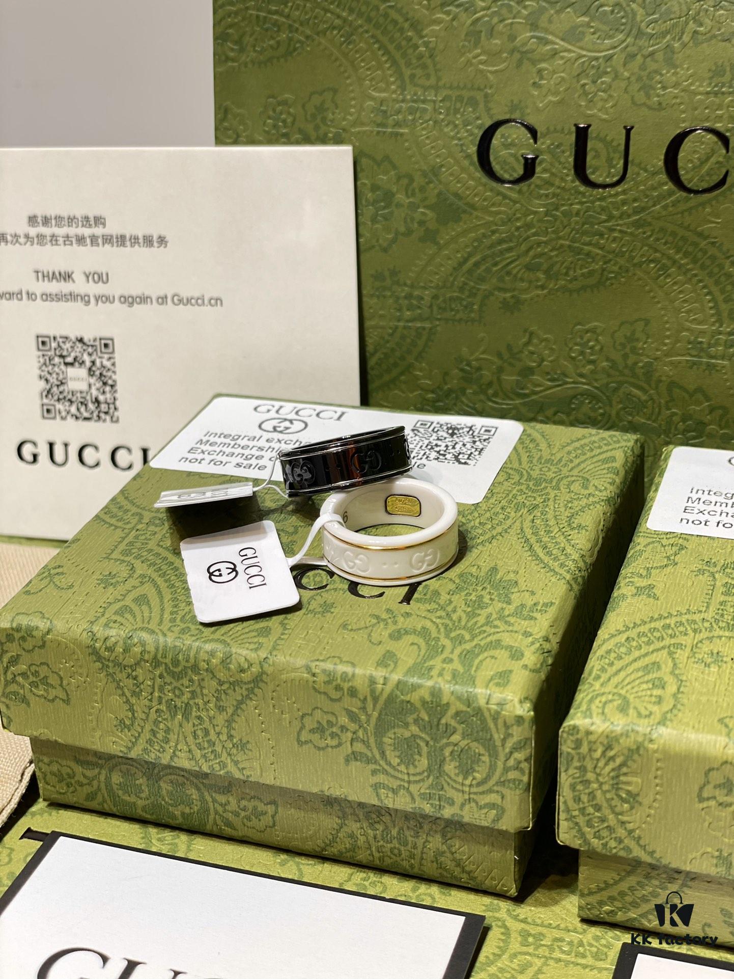 GUCCI Overseas Member Gift - Gucci Double G Ceramic Ring
