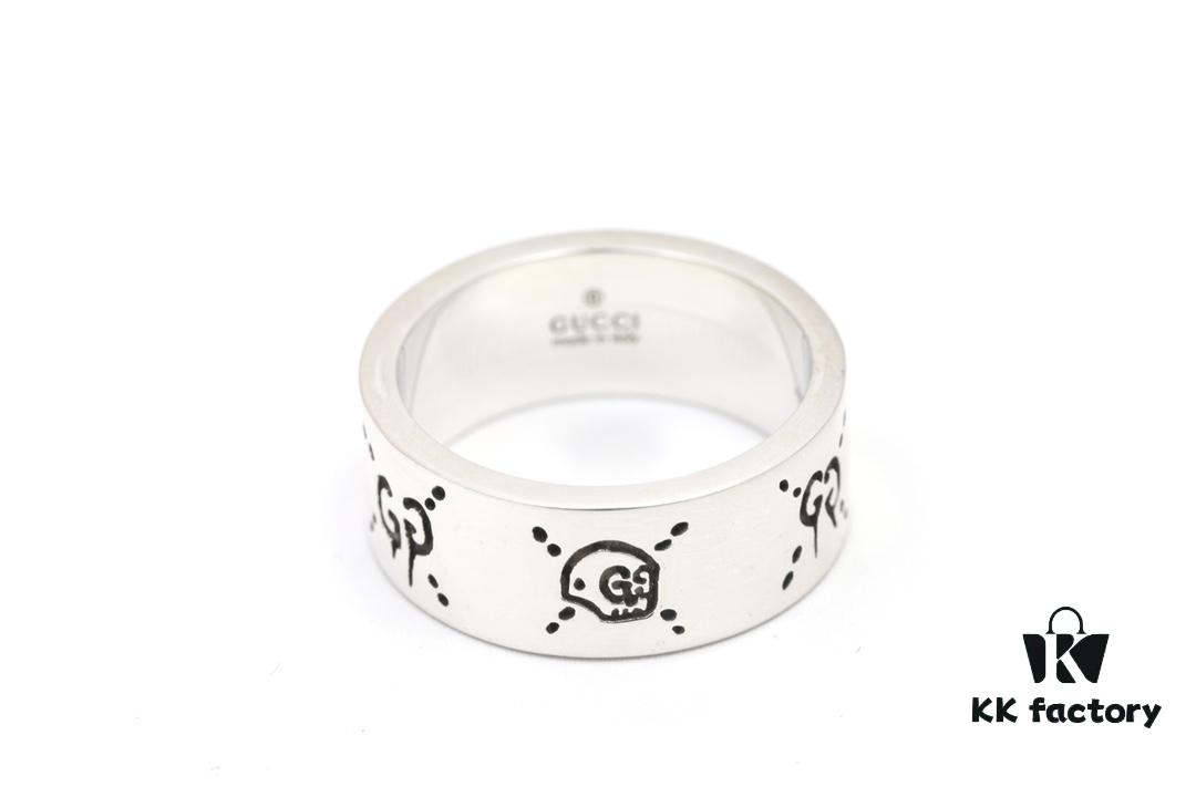 Gucci Ghost Sterling Silver Ring 9mm