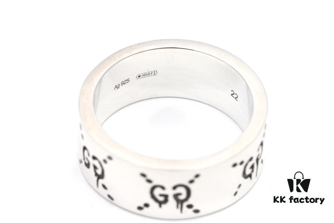 Gucci Ghost Sterling Silver Ring 9mm