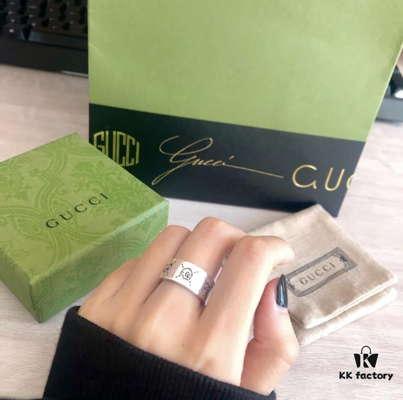 Gucci Ghost Sterling Silver Ring 9mm