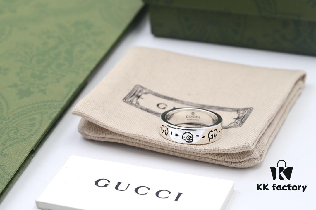 Gucci Ghost Sterling Silver Ring 6mm