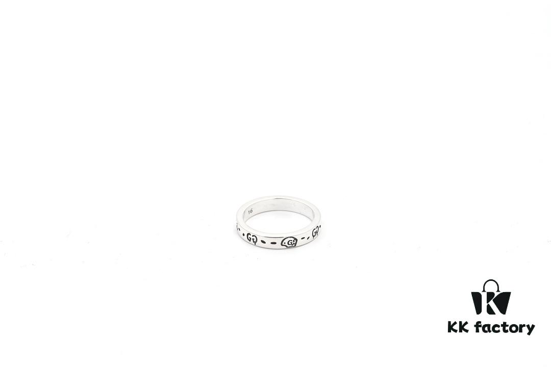 Gucci Ghost Sterling Silver Ring 4mm