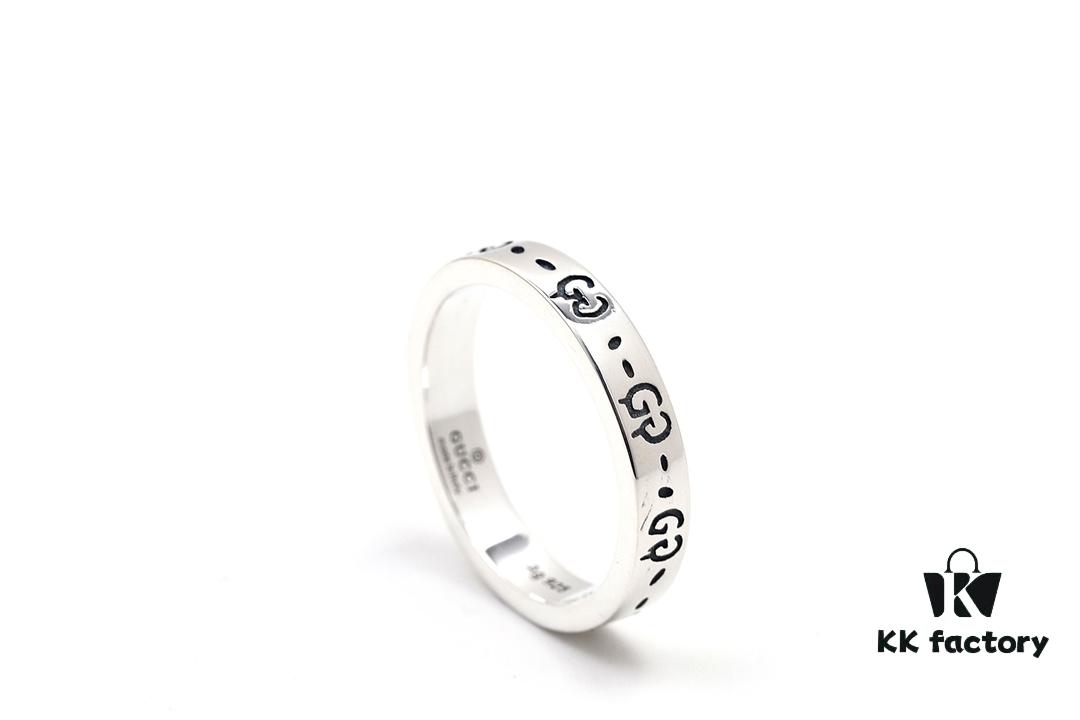 Gucci Ghost Sterling Silver Ring 4mm