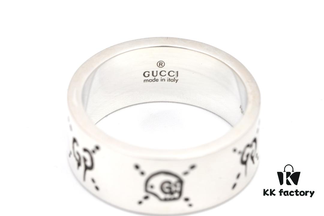 Gucci Ghost Sterling Silver Ring 9mm