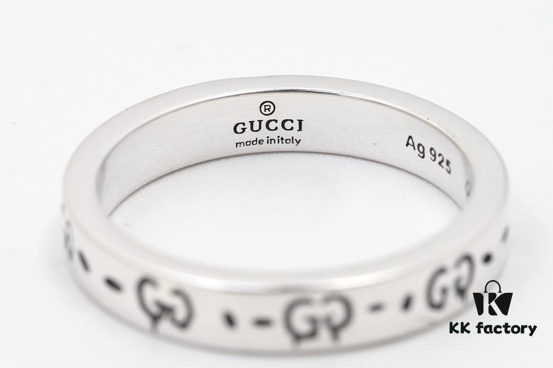 Gucci Ghost Sterling Silver Ring 4mm