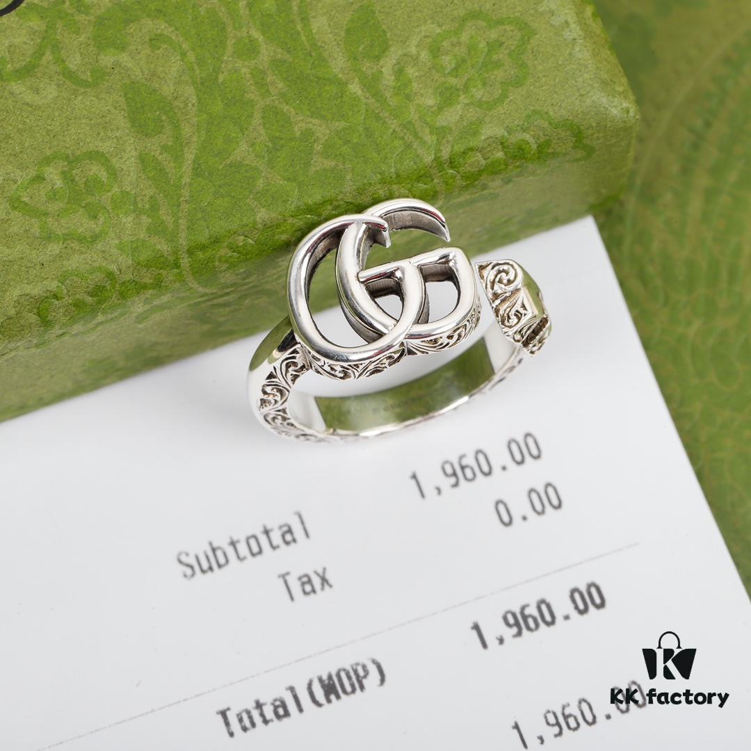 Must-Have ZP Ring - Gucci Double G Key Design in Sterling Silver