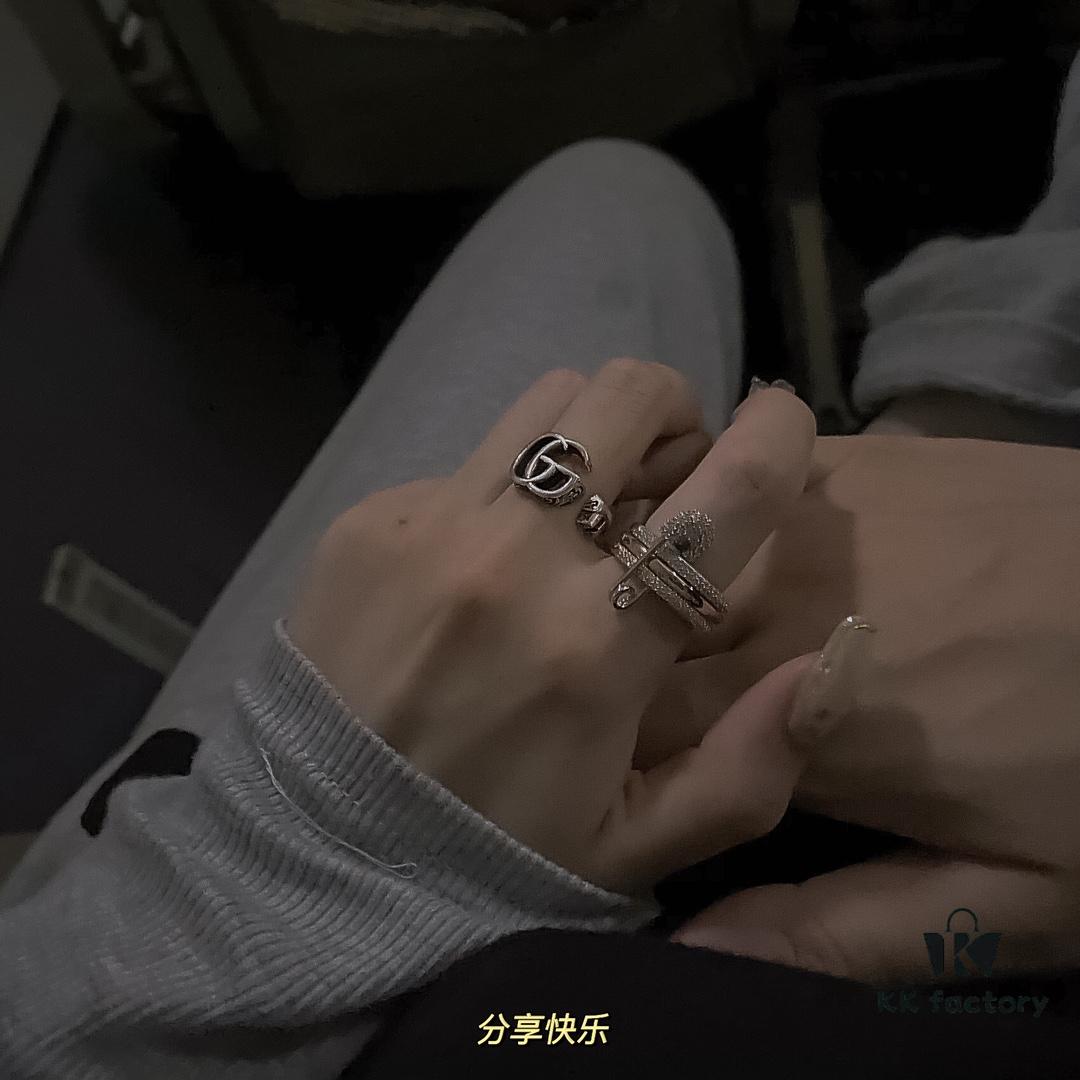 Must-Have ZP Ring - Gucci Double G Key Design in Sterling Silver