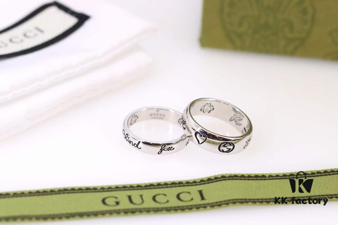 Valentine's Gift ❤️ Gucci Fearless Floral and Bird Couple Rings