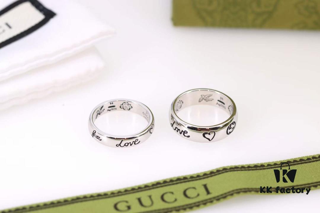 Valentine's Gift ❤️ Gucci Fearless Floral and Bird Couple Rings