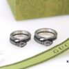 Valentine's Gift ❤️ Gucci Garden Series Sterling Silver Snake Couple Ring